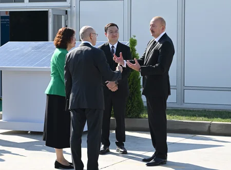 President Ilham Aliyev attends inauguration of Gobustan Solar Power Plant