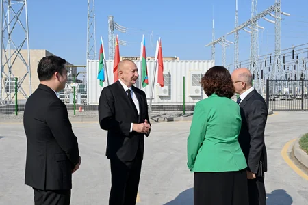President Ilham Aliyev attends inauguration of Gobustan Solar Power Plant