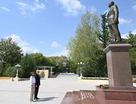 İlham Əliyev və Mehriban Əliyeva Şamaxıya səfər ediblər