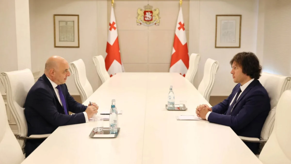 İrakli Kobaxidze Gürcüstanın Azərbaycana yeni təyin olunmuş səfiri ilə görüşüb