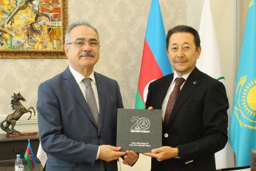 CICA chief meets Azerbaijan's new ambassador to Kazakhstan