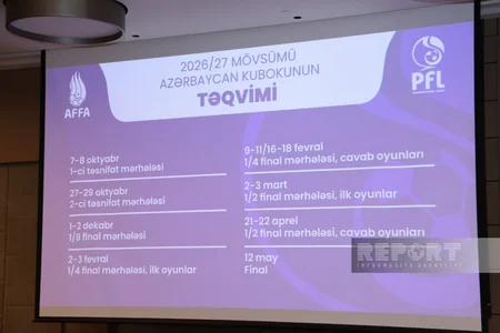 Futbol üzrə Azərbaycan Kubokunun 2026/2027 mövsümünün püşkü atılıb