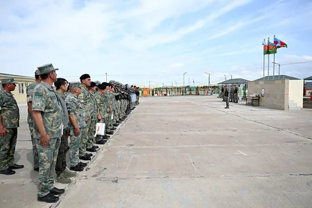 Zakir Hasanov observes combat readiness of military police