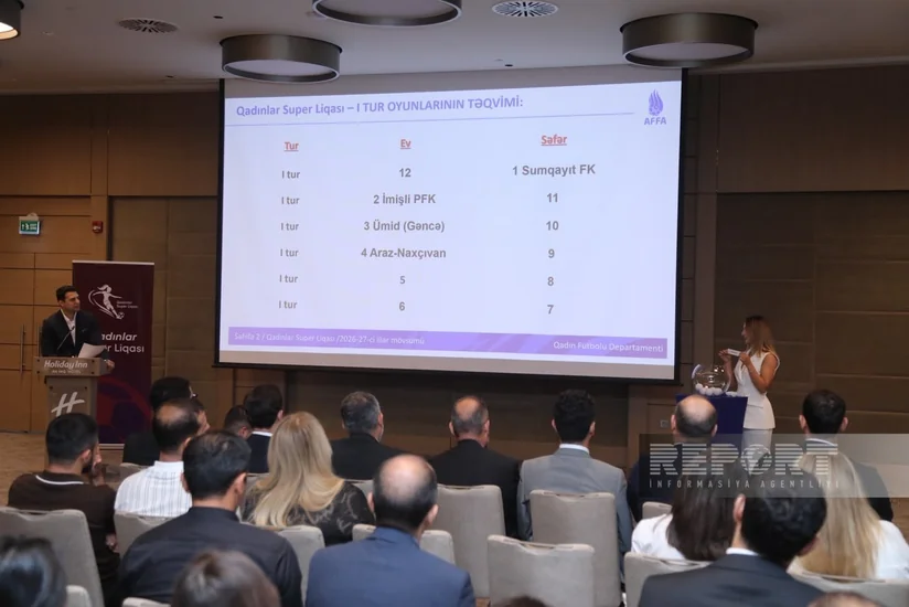 Azərbaycanın Qadınlar Super Liqasının 2026/2027 mövsümünün püşkatma mərasimi keçirilib