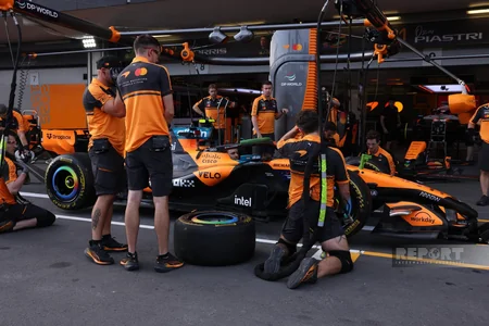 Fans take pit-lane walk ahead of Formula 1 Azerbaijan Grand Prix