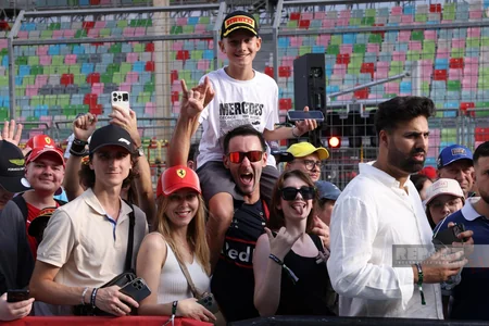 Fans take pit-lane walk ahead of Formula 1 Azerbaijan Grand Prix