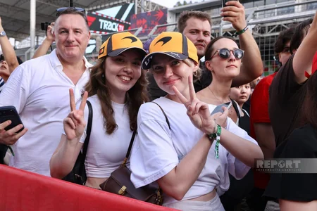 Fans take pit-lane walk ahead of Formula 1 Azerbaijan Grand Prix