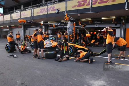 Fans take pit-lane walk ahead of Formula 1 Azerbaijan Grand Prix