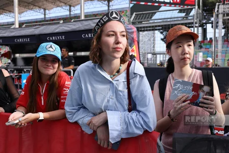 Fans take pit-lane walk ahead of Formula 1 Azerbaijan Grand Prix