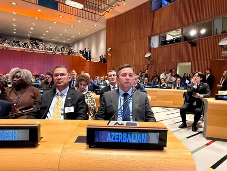 Yalçın Rəfiyev BMT-nin bir sıra rəsmi tədbirlərində çıxış edib