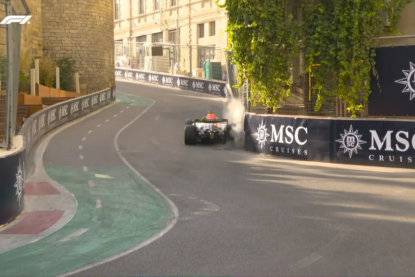 Crash occurs at Azerbaijan Grand Prix