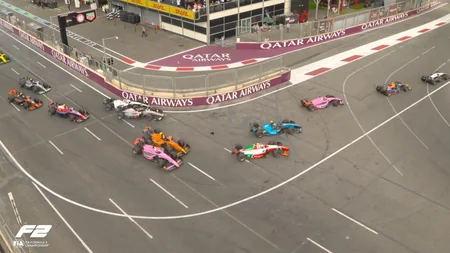 Bakıda keçirilən Formula 2 üzrə Azərbaycan Qran-prisində kütləvi qəza olub - YENİLƏNİB-2