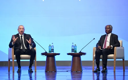 İlham Əliyev II Azərbaycan Beynəlxalq İnvestisiya Forumu çərçivəsində keçirilən tədbirdə iştirak edib - YENİLƏNİB