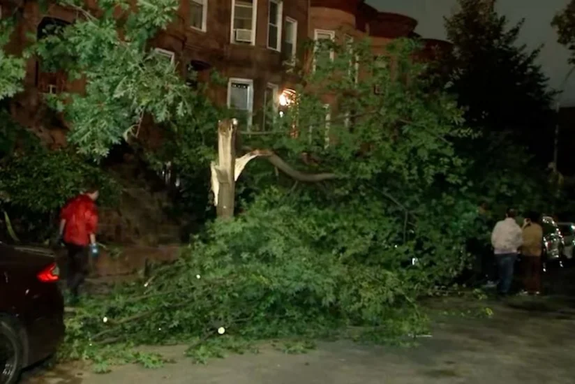 Tens of thousands left without power as storm hits northeastern US
