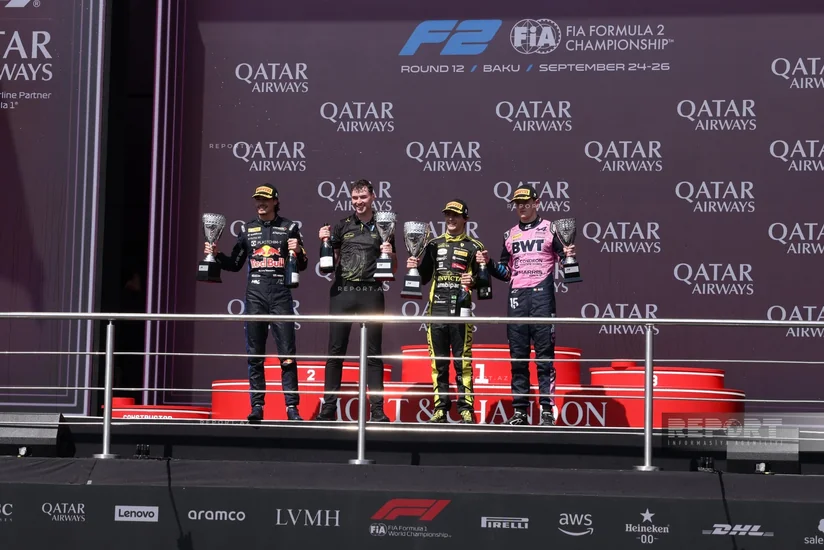 Winner of second Formula 2 feature race in Azerbaijan Grand Prix awarded