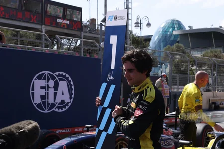 Winner of second Formula 2 feature race in Azerbaijan Grand Prix awarded