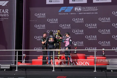 Winner of second Formula 2 feature race in Azerbaijan Grand Prix awarded