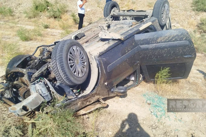 В Кянгярли человек погиб при опрокидывании автомобиля