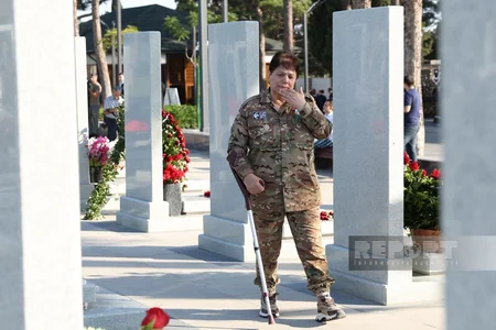 Vətən müharibəsinin ildönümü ilə əlaqədar Hərbi Memorial Məzarlığa ziyarət başlayıb