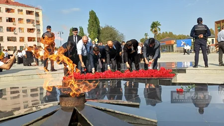 Cənub rayonlarında şəhidlərin xatirəsi yad olunub