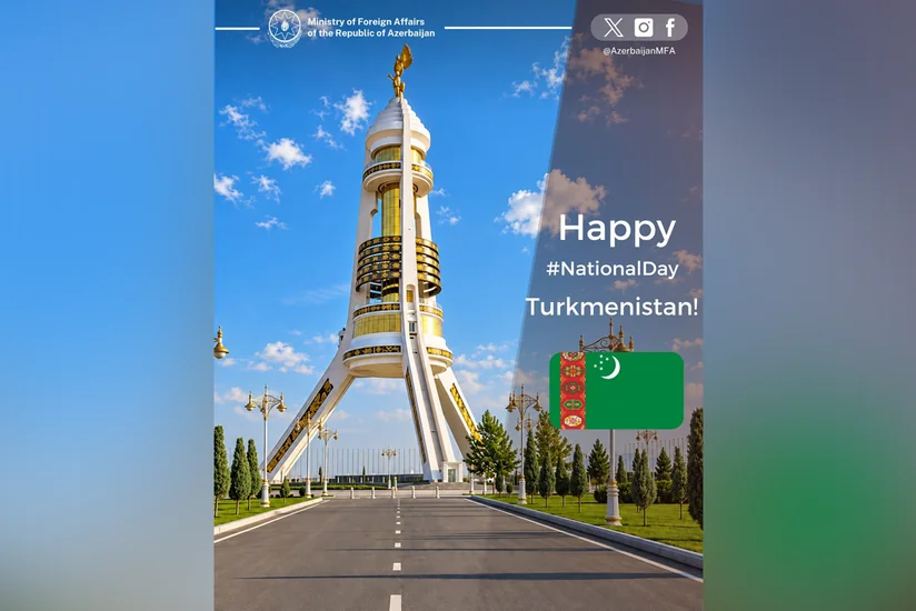 Azerbaijani MFA congratulates Turkmenistan on national day
