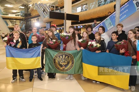 Azerbaijan brings 30 more Ukrainian children for rehabilitation