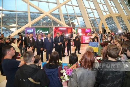 Azerbaijan brings 30 more Ukrainian children for rehabilitation
