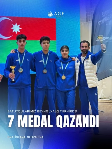 Azerbaijani gymnasts win seven medals in Slovakia