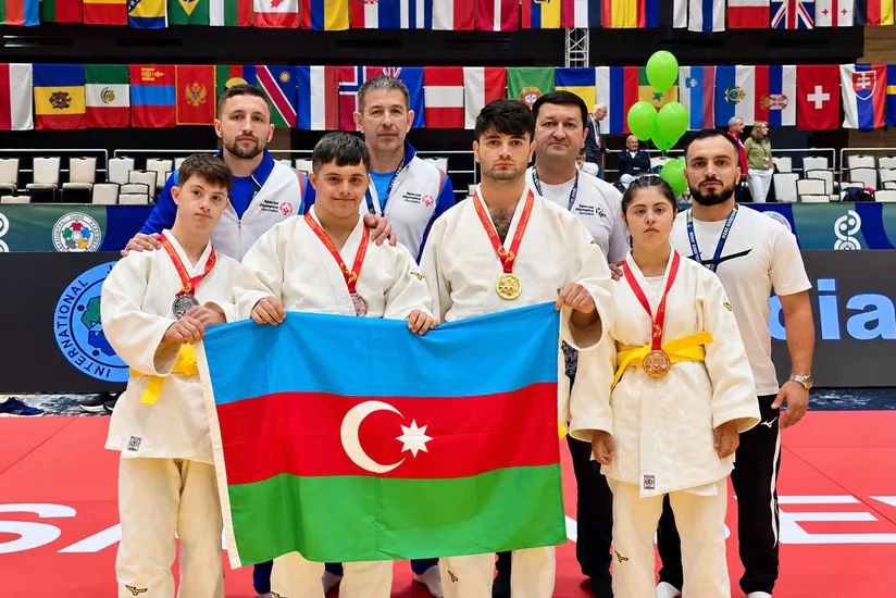 Azərbaycan cüdoçuları Xüsusi Olimpiya Açıq Turnirində 5 medal qazanıblar
