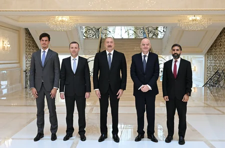 İlham Əliyev FIFA-nın prezidentini qəbul edib