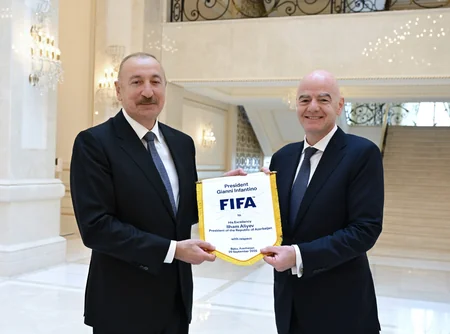 İlham Əliyev FIFA-nın prezidentini qəbul edib