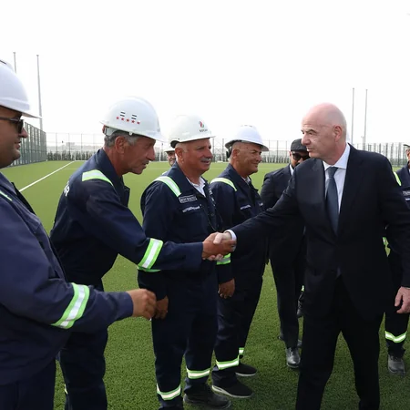 FIFA prezidenti Canni İnfantino Bakıda Azərbaycanın U-15 millisi ilə görüşməsi barədə paylaşım edib