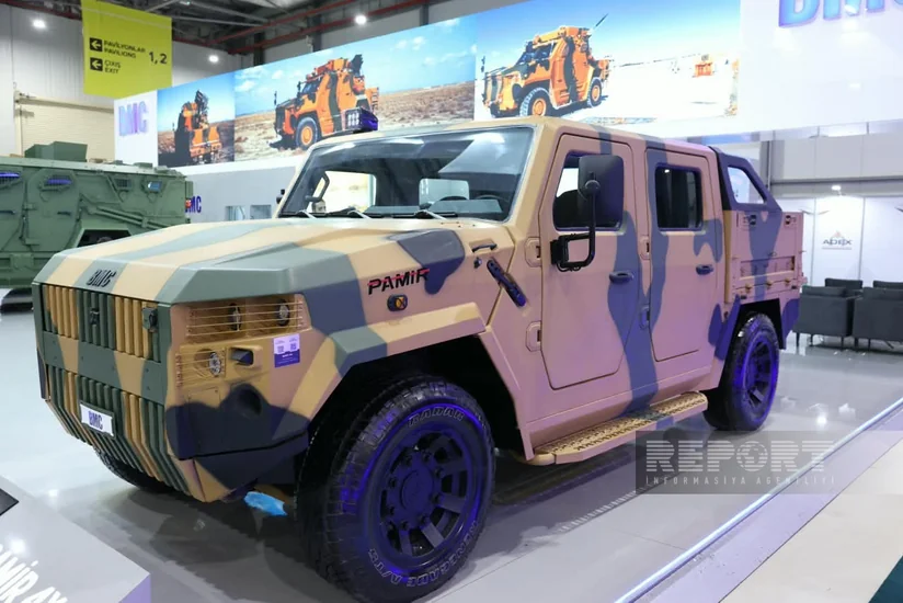 ADEX 2026da Türkiyə istehsalı olan PAMİR 4x4 hərbi nəqliyyat vasitəsi ilk dəfə nümayiş olunub