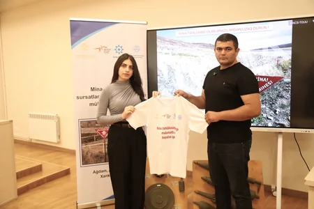 Xankəndidə mina təhlükəsinə dair yekun maarifləndirmə təlimləri keçirilib