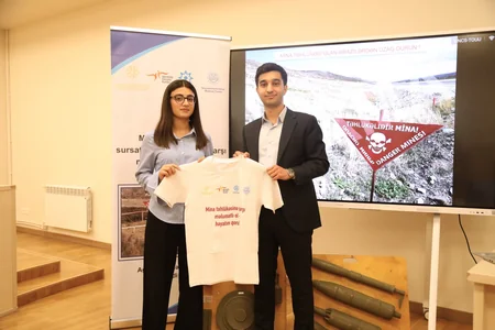 Xankəndidə mina təhlükəsinə dair yekun maarifləndirmə təlimləri keçirilib