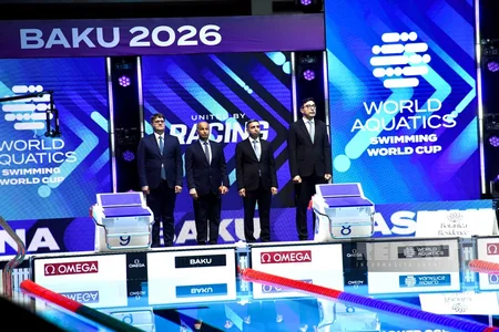 Bakıda üzgüçülük üzrə Dünya Kubokunun açılış mərasimi keçirilib