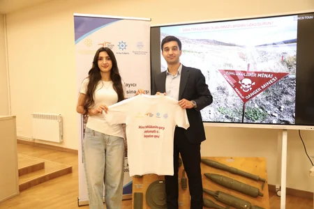Xankəndidə mina təhlükəsinə dair yekun maarifləndirmə təlimləri keçirilib