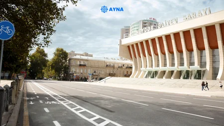 Bakının Bülbül prospektinin daha bir hissəsində mikromobillik zolağı təşkil olunub