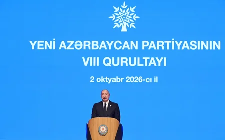 YAP-ın VIII Qurultayı keçirilir, İlham Əliyev çıxış edir