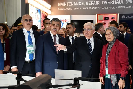 Azerbaijani, Turkish Defense Ministers visit ADEX 2026