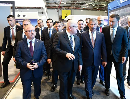 Azerbaijani, Turkish Defense Ministers visit ADEX 2026