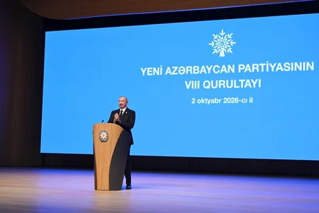 YAP-ın VIII Qurultayı keçirilir, İlham Əliyev çıxış edir