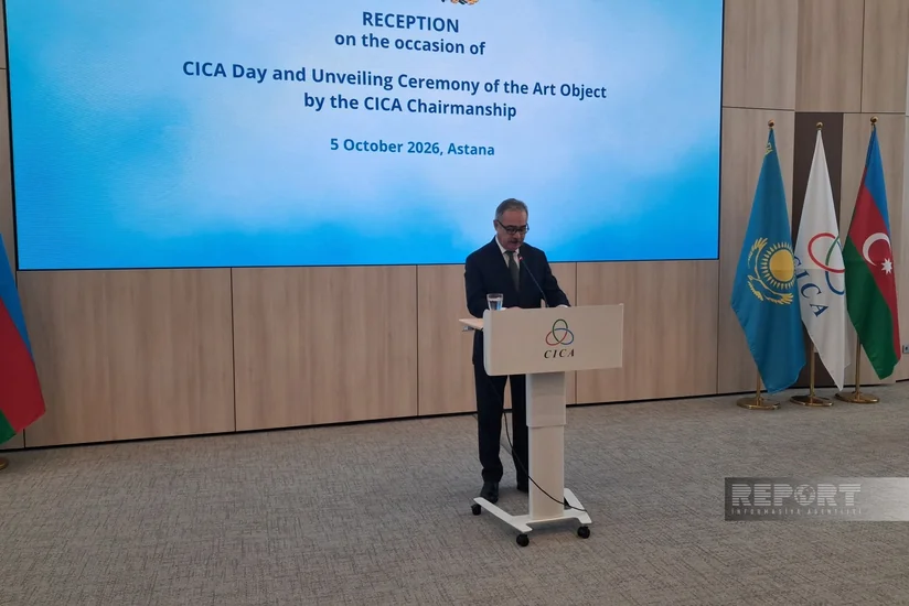 Karabakh horse sculpture unveiled at CICA headquarters in Astana