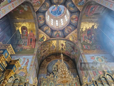 Foreign journalists visit Uspensky Cathedral in Astana