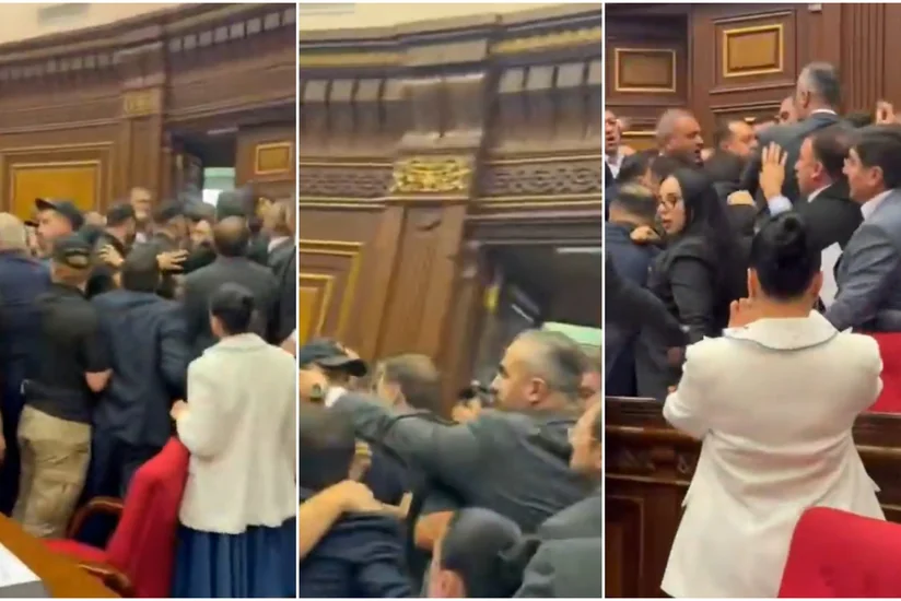 Ermənistan parlamentinin iclası deputatların dalaşması səbəbindən yenidən dayandırılıb - YENİLƏNİB