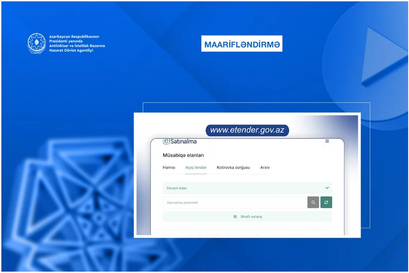 Dövlət satınalmaları portalında süni intellekt əsaslı yeni funksiya tətbiq edilib