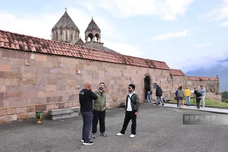 Int'l travelers visit Ganjasar Monastery in Azerbaijan's Karabakh