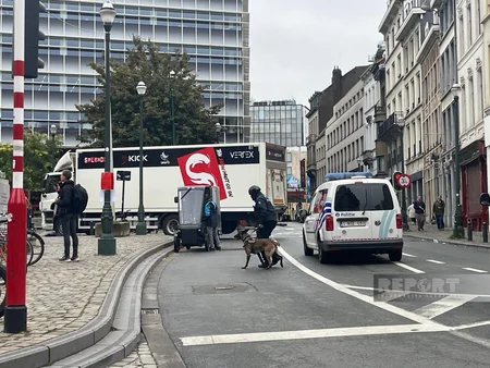 Brüsseldə tələbələr və polis arasında irimiqyaslı toqquşmalar Reportun obyektivində