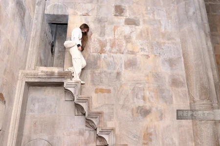 Int'l travelers visit Ganjasar Monastery in Azerbaijan's Karabakh