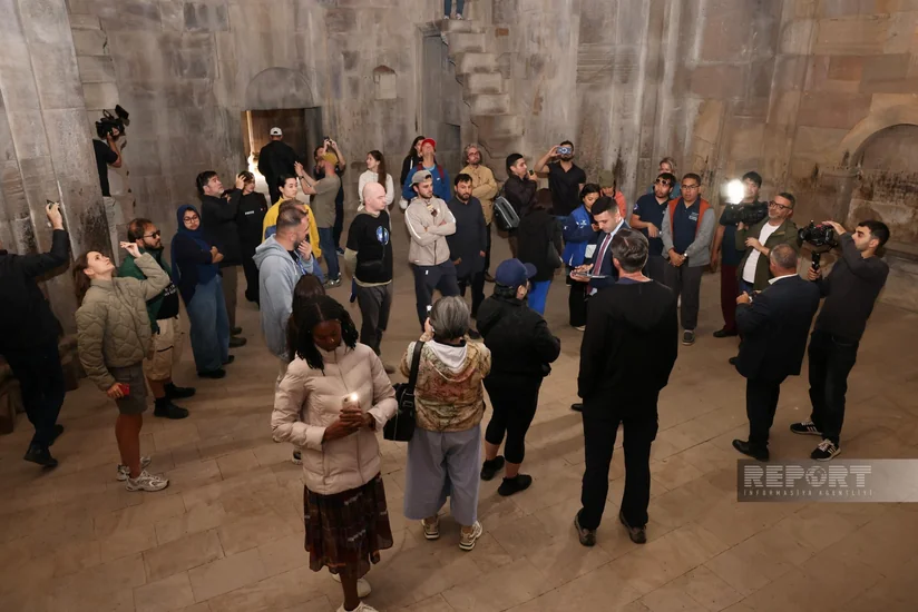 Beynəlxalq səyyahlar Qarabağdakı Gəncəsər monastırını ziyarət ediblər